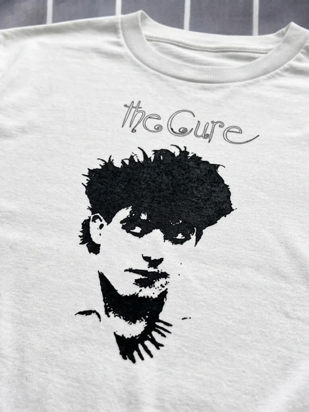 Gildan The Cure Graphic White Men’s T‑Shirt